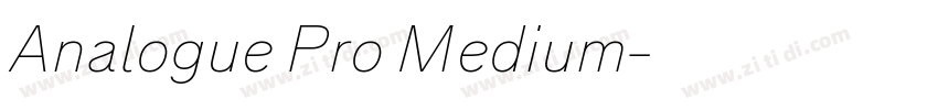 Analogue Pro Medium字体转换